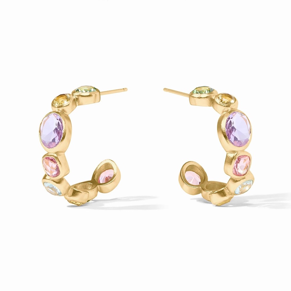 NWOT Julie Vos Kaleidoscopes Gemstone Hoop Earring
